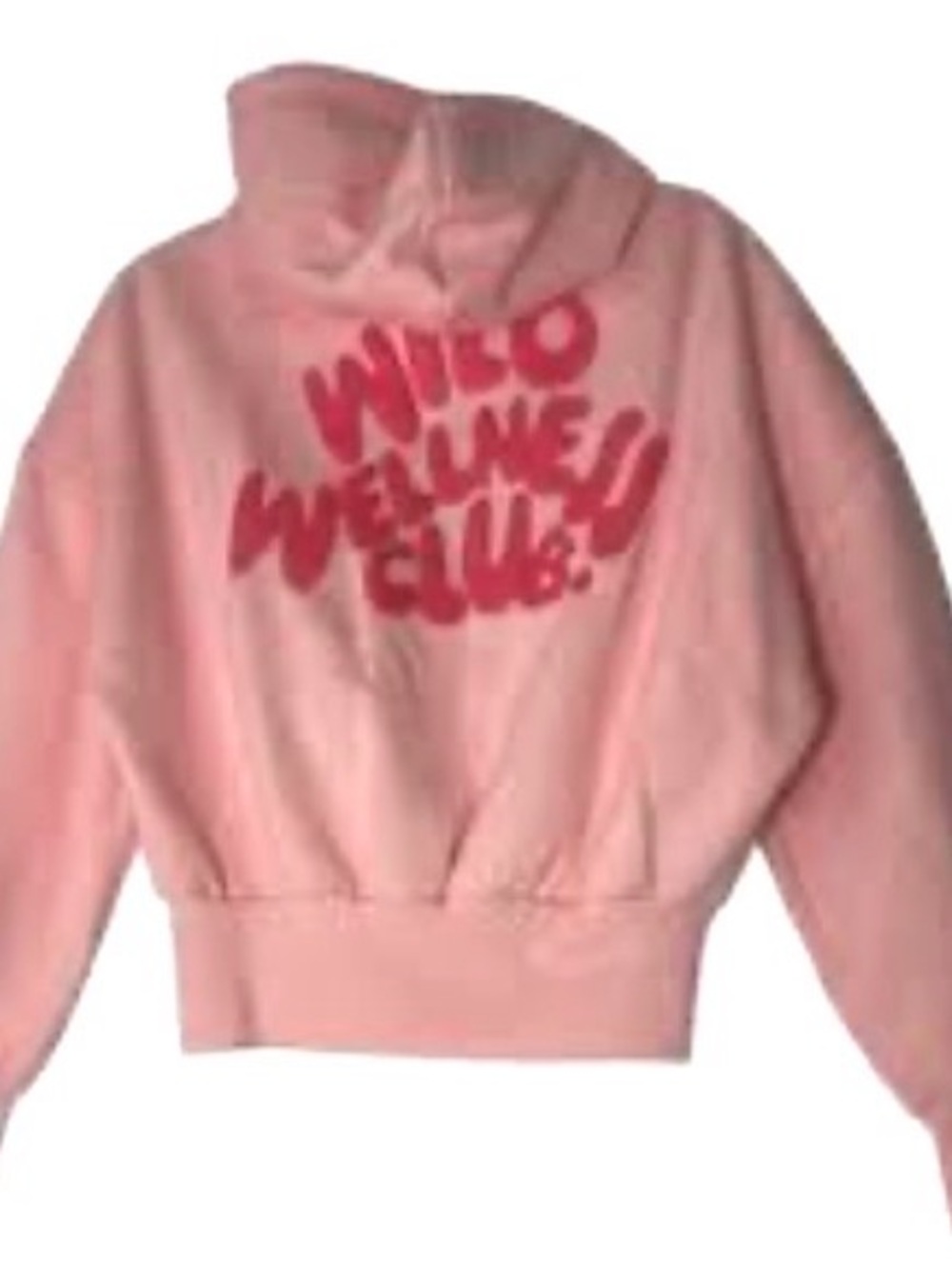 WILO CROP ZIP HOODIE PINK.SIZE SMALL